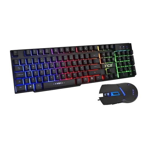 Inca Ikg-448 Rgb Mekanik Hissli Gamer Klavye Mouse Seti-Inca Kktc