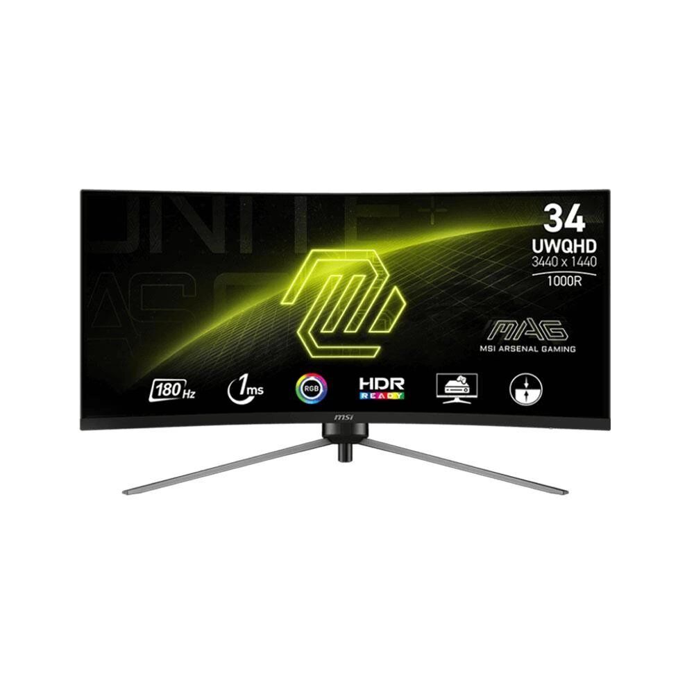 Msi 34'' Mag 345Cqr 180Hz 1Ms Uwqhd Va Curved Gaming Kktc