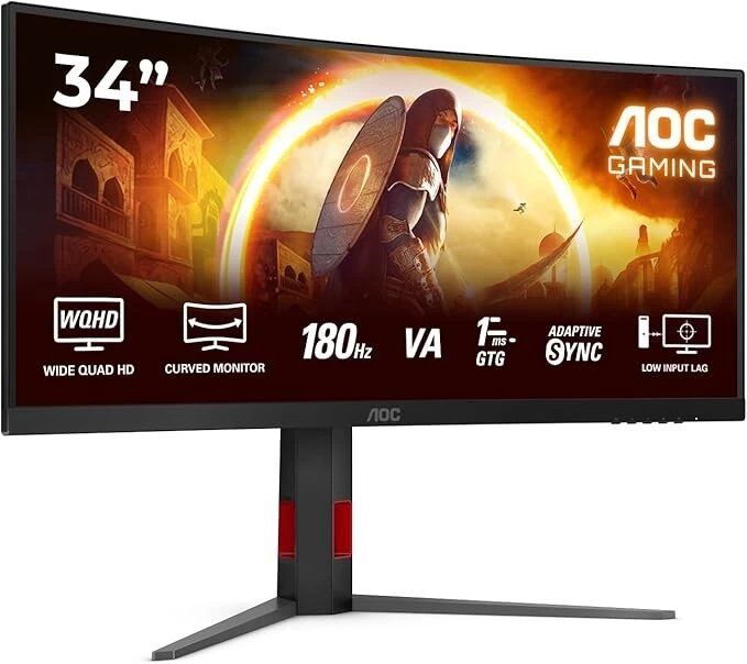Monitör Aoc 34&Amp;Quot; Cu34G4 180Hz 0.5Ms Freesync Va Uwqhd Siyah Kktc