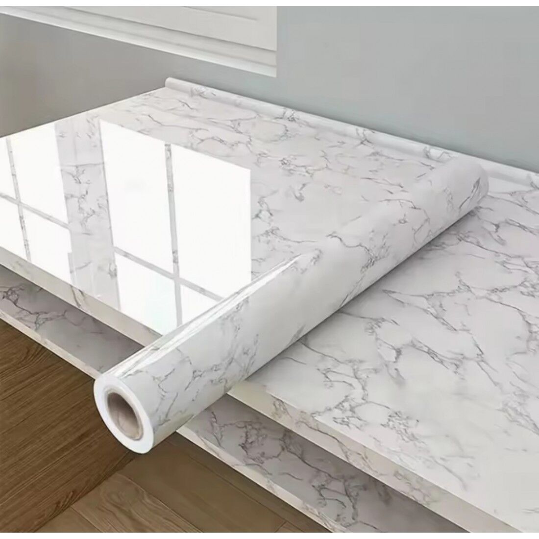 Pvc Su Geçirmez Kendinden Yapışkanlı Mermer Masa&Amp;Amp;Duvar Kağıdı 2’Li Paket (2 Adet 60Cmx1M = 1.2M² Alan) - Görsel 1