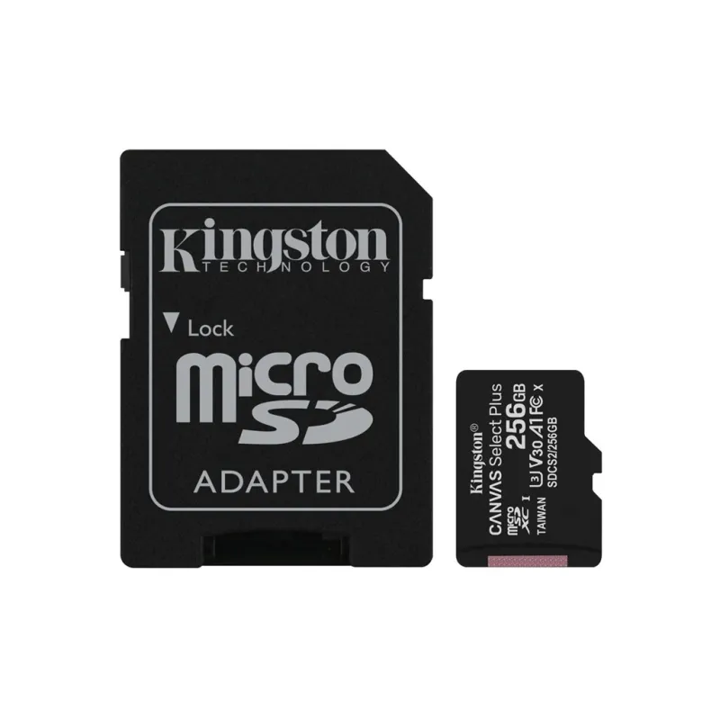 Microsdxc Hafıza Kartı Kingston Canvas Select Plus 256Gb A1 C10 + Adaptör-Κάρτα Μνήμης Microsdxc Kingston Canvas Select Plus 256Gb A1 C10 + Αντάπτορας-Xiaomi-Kktc