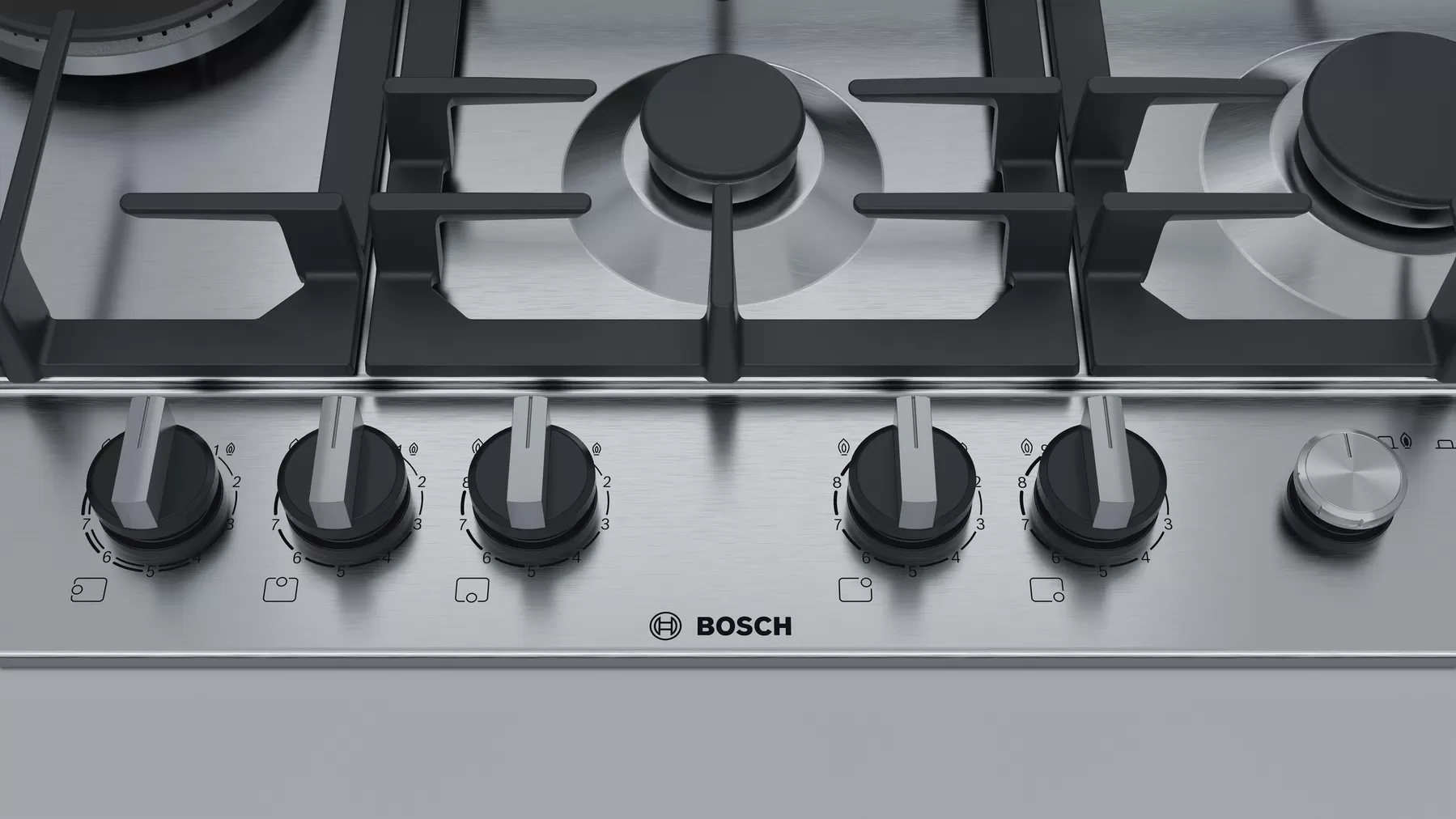 Bosch Serie 6 Gazlı Ocak 75 Cm Paslanmaz Çelik - Görsel 1