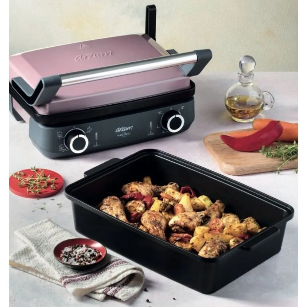 Inx Maxi Grill Pro Multi Fonksiyonel Pişirici - Paslanmaz Çelik - Görsel 1