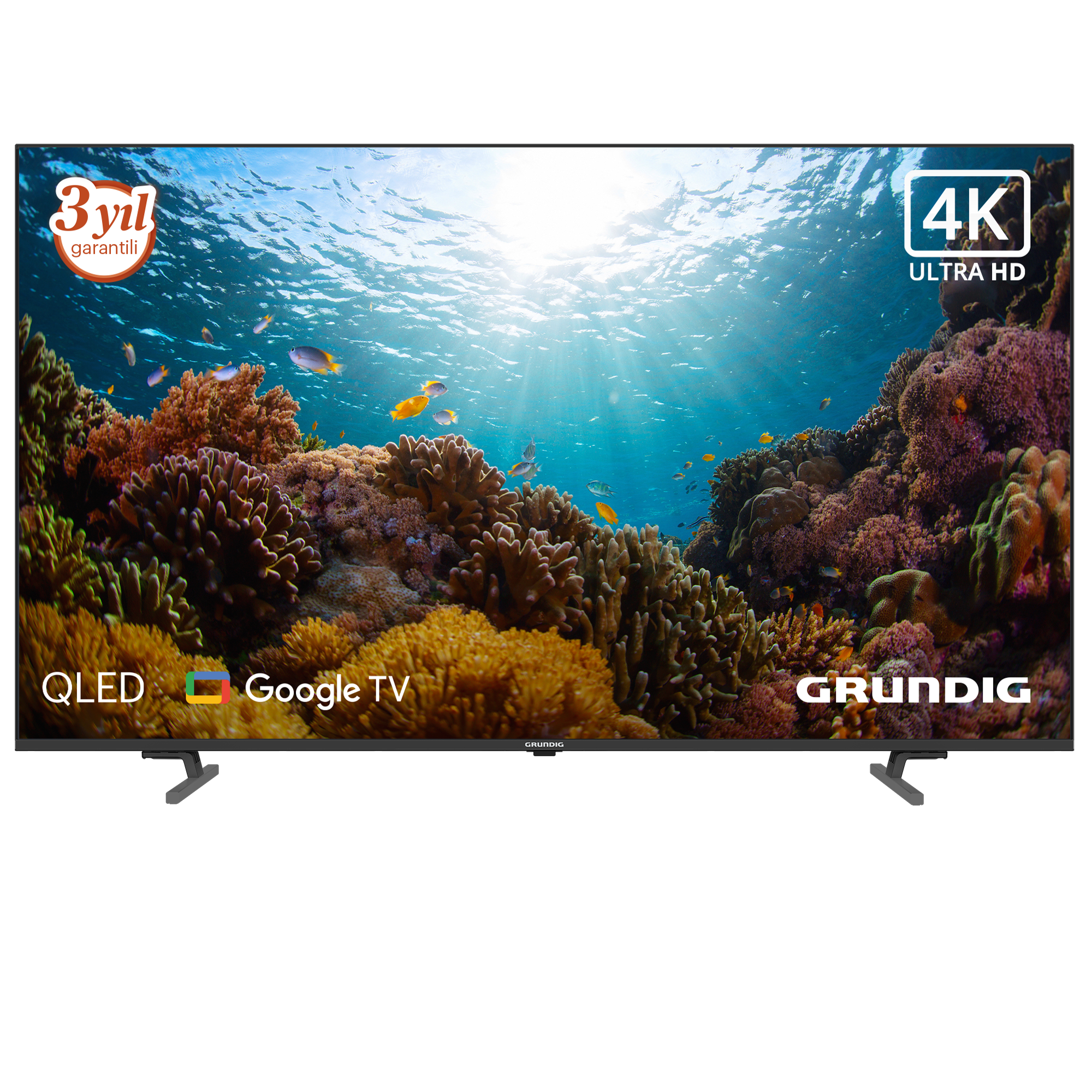 75 Inch Grundig Google Qled Tv / 75Grd-Fc4T00 (75 Gjq 9200) - Görsel 1