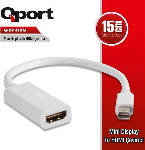 Aksesuar Qport Q-Dp-Hdm 15Cm Mini Display To Hdmi Cevirici Kktc