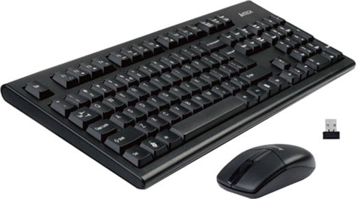 A4 Tech 4100N Q Multimedya Klavye Mouse Set Siyah-A4 Tech Kktc
