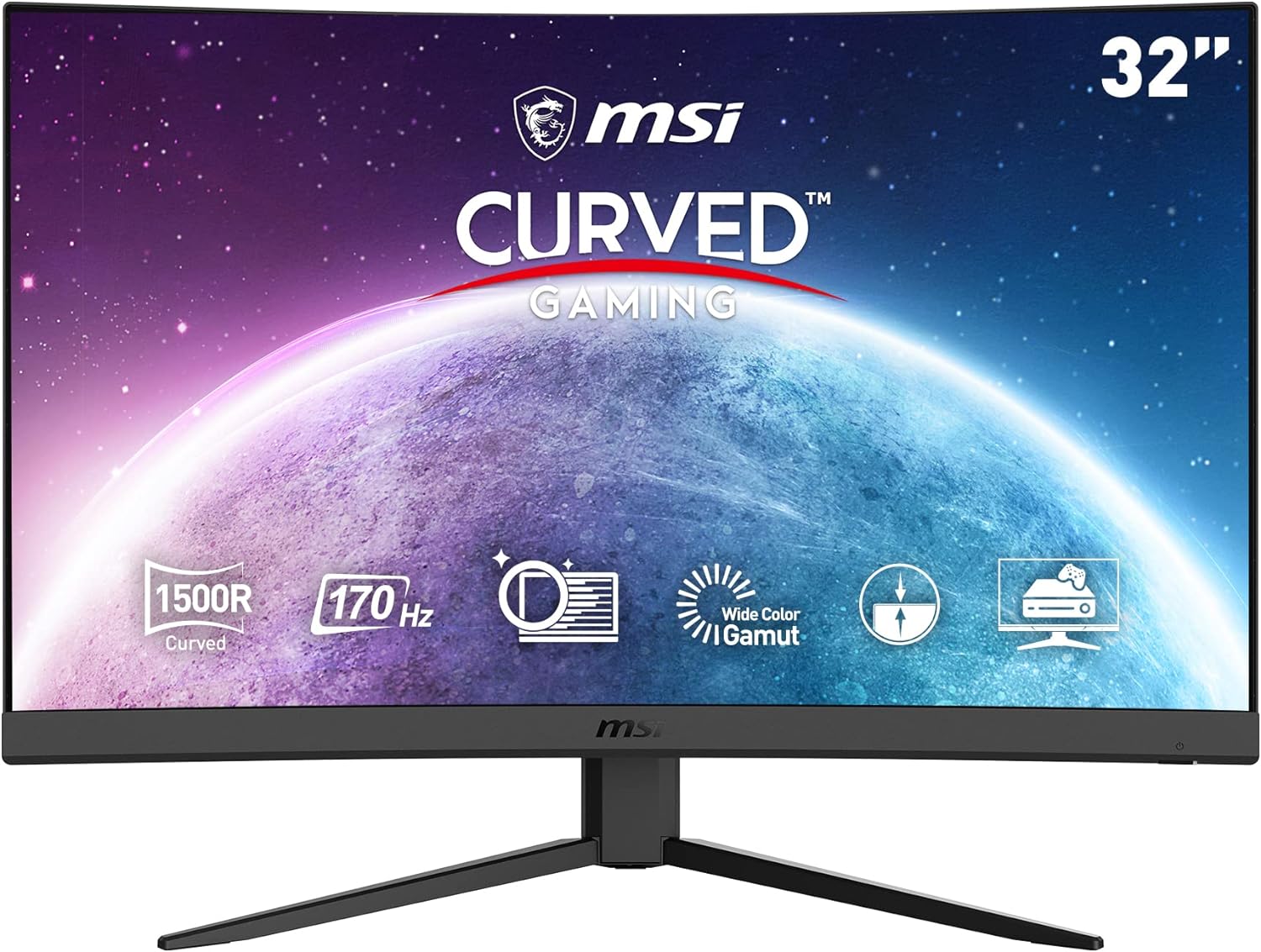 Monitor Msi 31.5&Amp;Quot; G32C4 E2 Curved 1Ms 170Hz Fhd Hdmi Dp Kktc