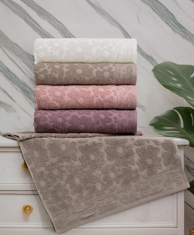 50X90 Sakura Havlu Set 4 Parça - Görsel 1