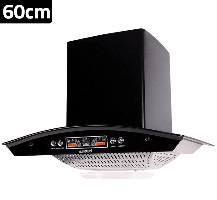 Hod 3860/02 Newal Siyah Davlumbaz 60Cm