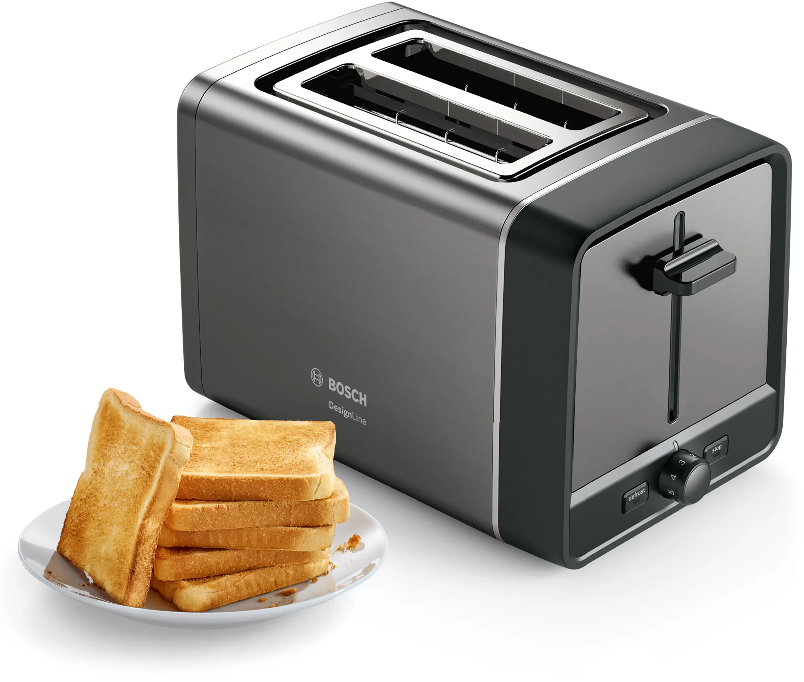 Bosch Tat5P425 Kompakt Tost Makinesi Designline Graphite 970W Bi Sipariş Kktc