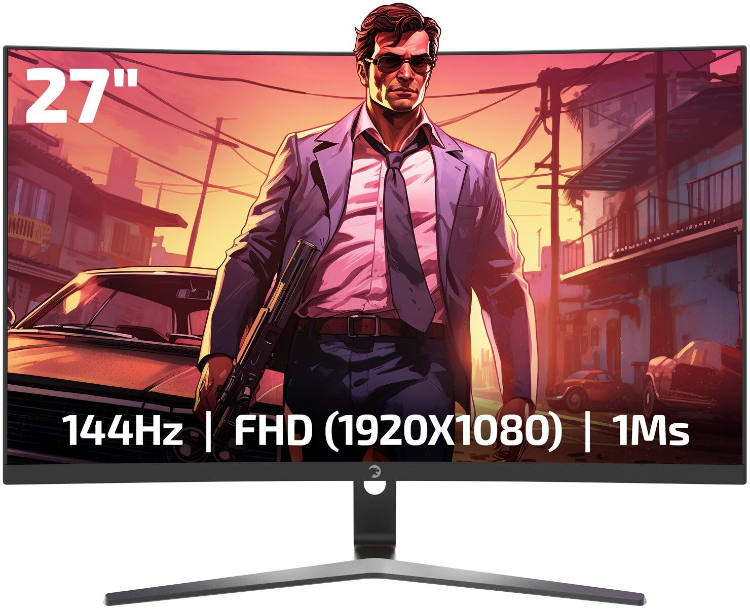 Monitor Gamepower 27'' Vivid F20 Curved Rgb 144Hz 1Ms Fhd Hoparlör Kktc