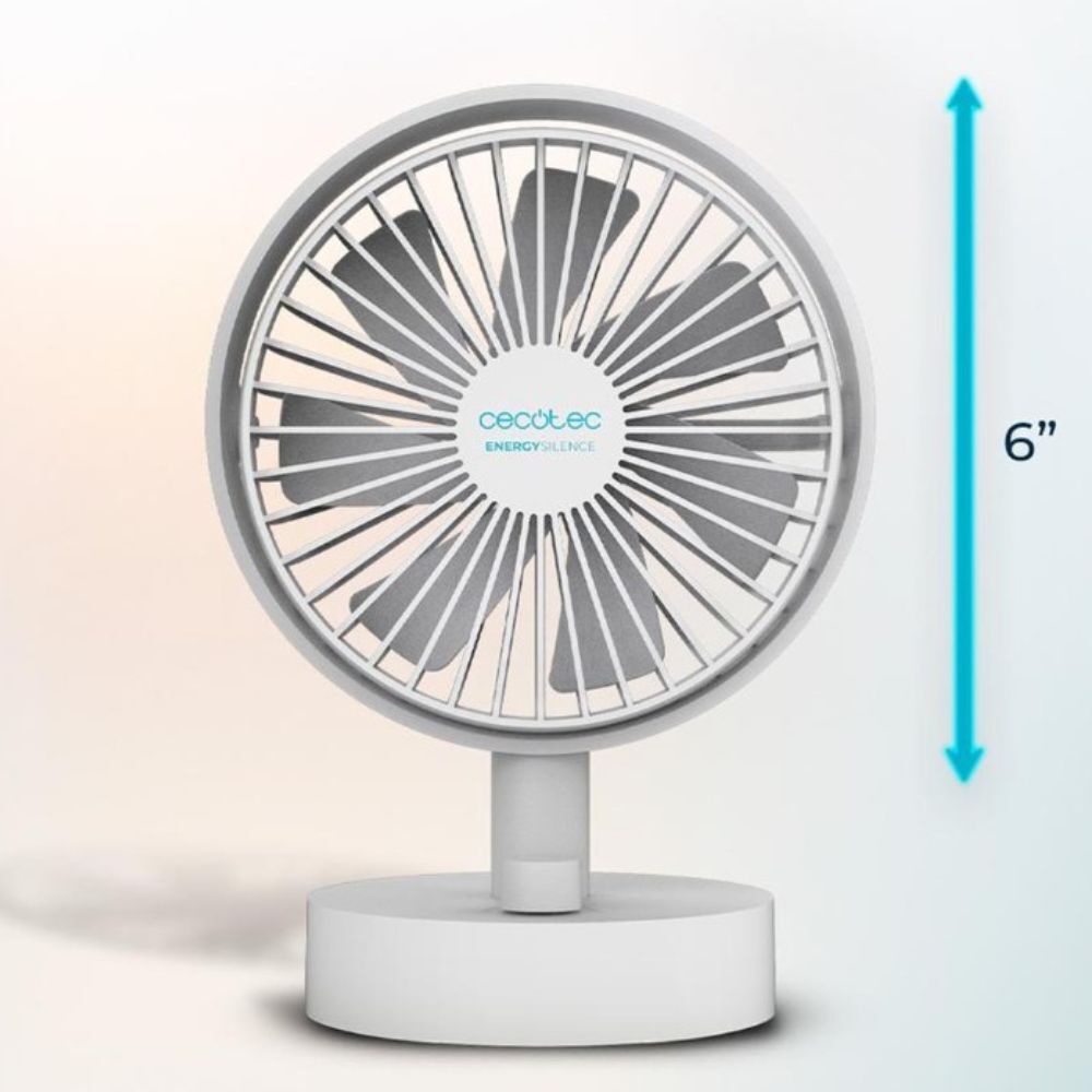 Cecotec Energysilence 2000 Taşınabilir 08354 Beyaz Pille Çalışan 6&Amp;Quot; Masaüstü Fan