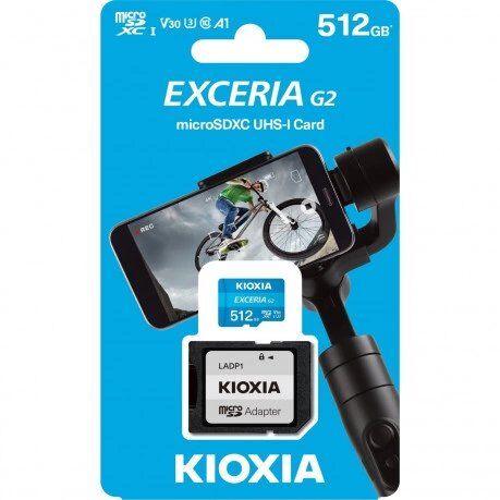 Bellek Kioxia 512Gb Micro Sdxc G2 4K 100Mb/S Lmex2L512Gg2 V30 U3 Kktc