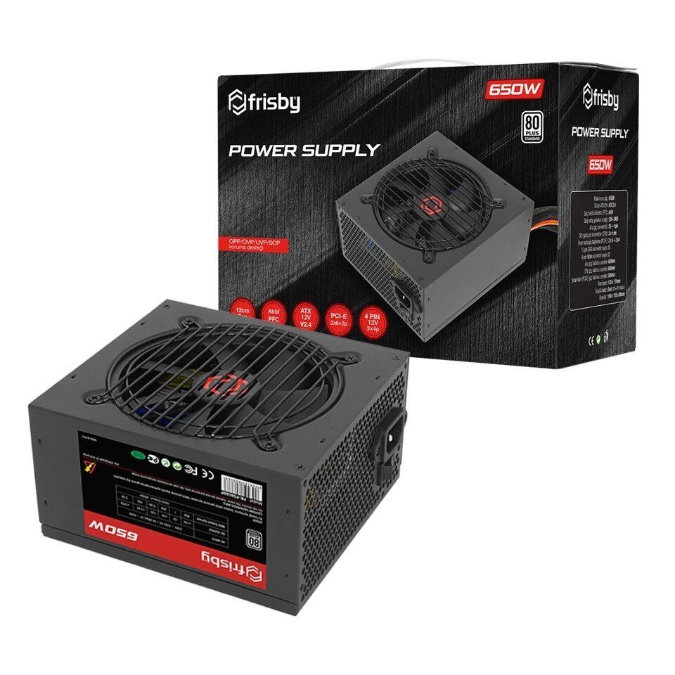Power Supply Frısby Fr-Ps6580P 650W 80+ Kktc