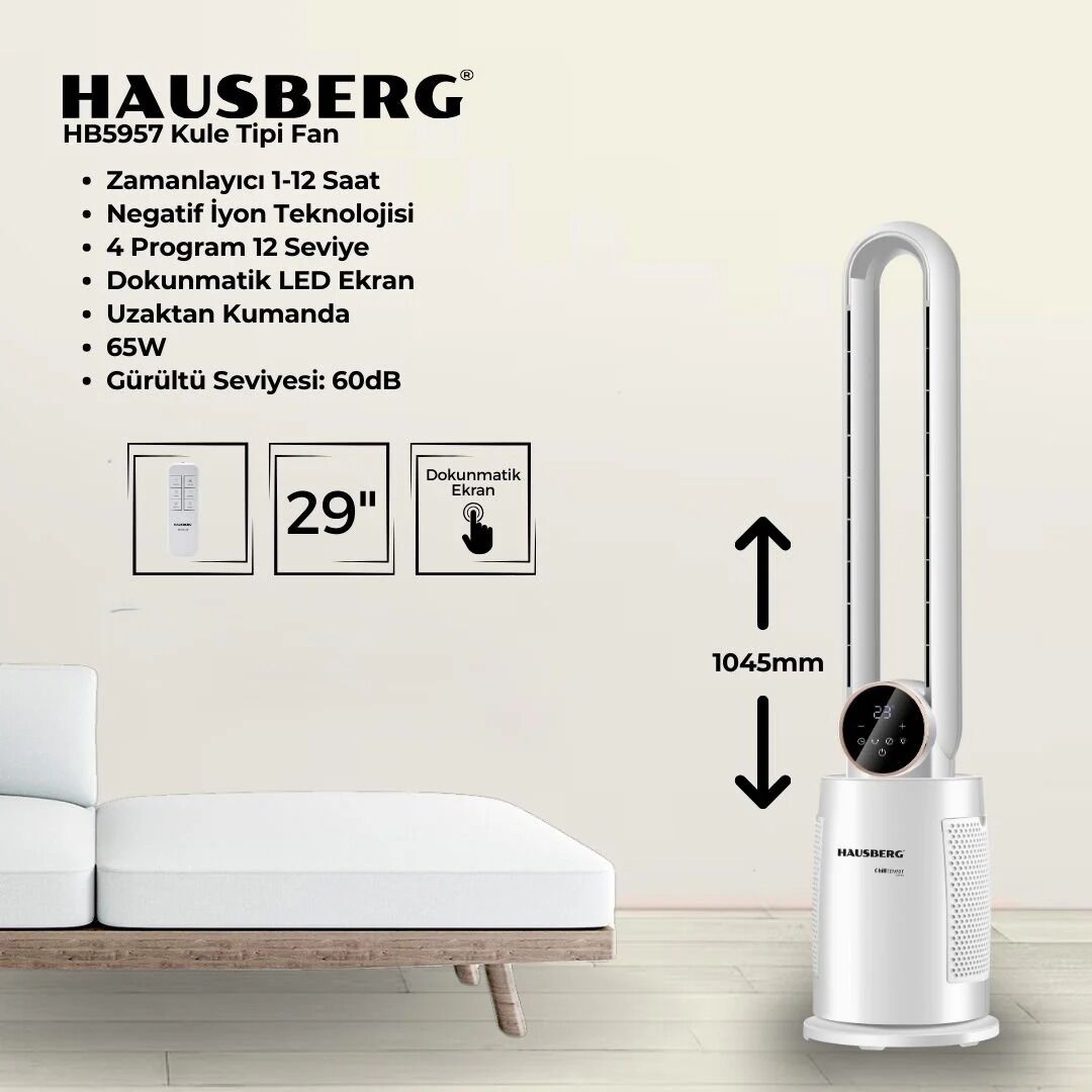 Hausberg Hb5957 Kule Tipi Fan - Görsel 1