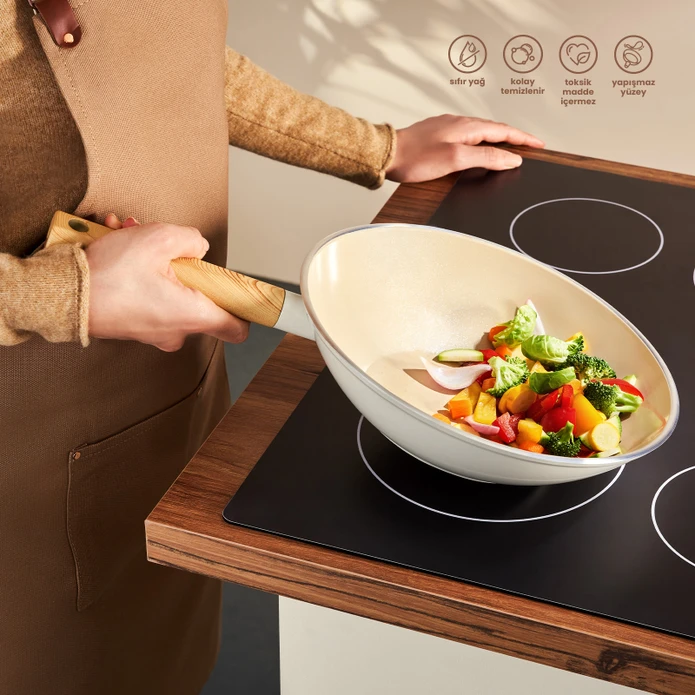 Swiss Crystal Wok Tavası 28 Cm