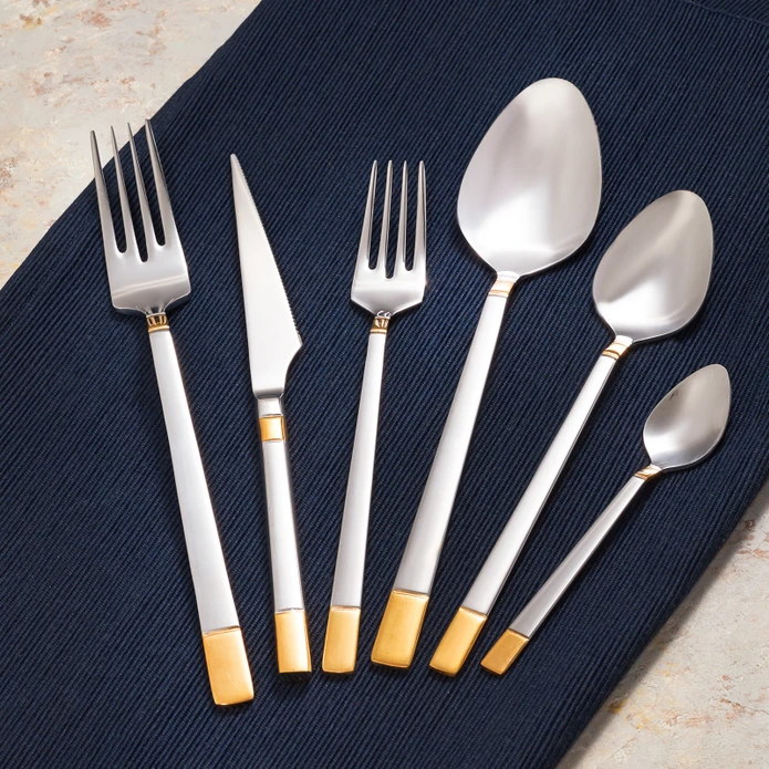 Elegance Duru Gold 84 Parça 12 Kişilik Çatal Kaşık Bıçak Takımı