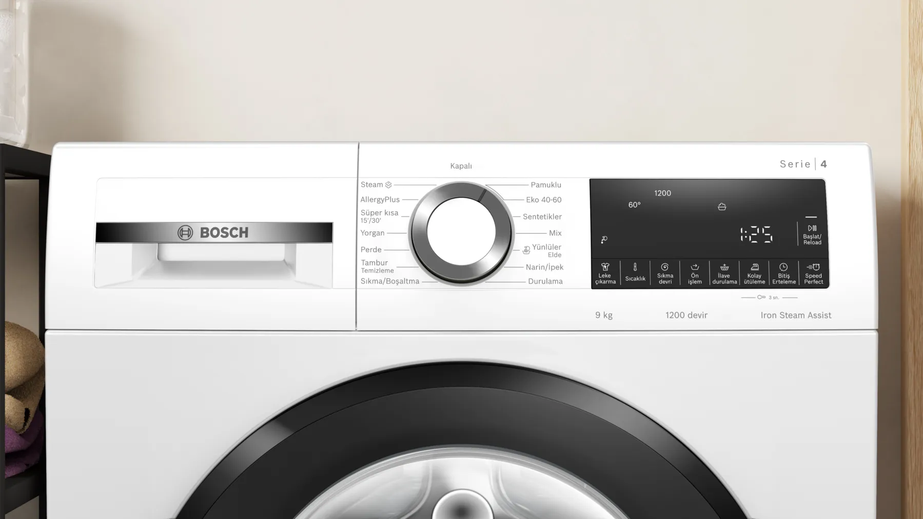 Bosch Serie 4 Çamaşır Makinesi 9 Kg 1200 Dev./Dak. Wga242Z0Tr - Görsel 1