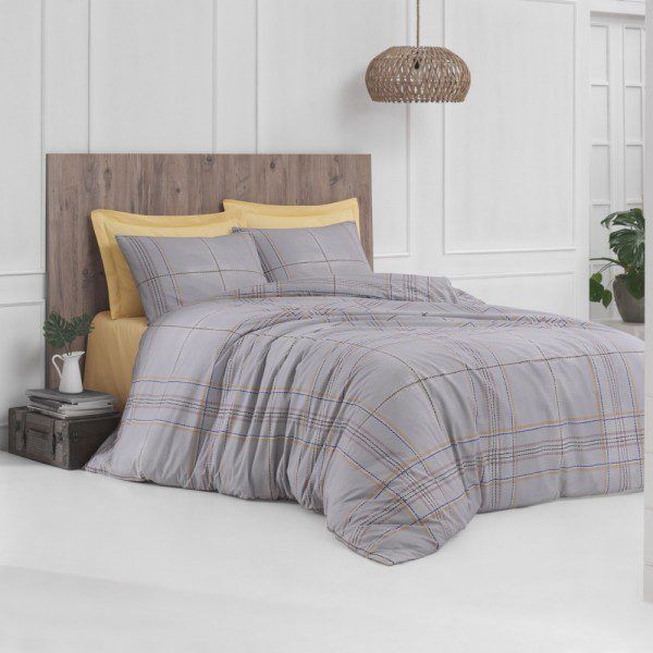 Altinbaşak – 200X220 Ranforce Nevresi̇m Takimi Ki̇ng Check