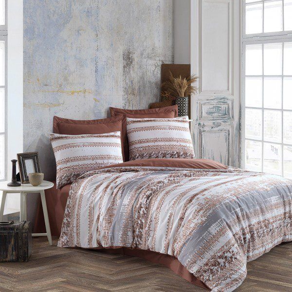 Altinbaşak – 200X220 Ranforce Nevresi̇m Takimi Rubby Cinnamon