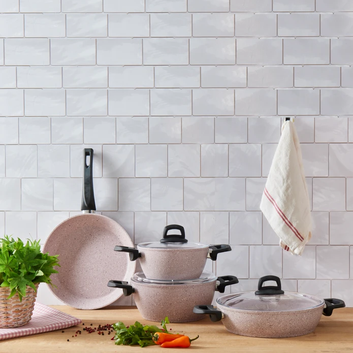 Emsan Oasis-S Lavander 7 Parça Granit Tencere Seti