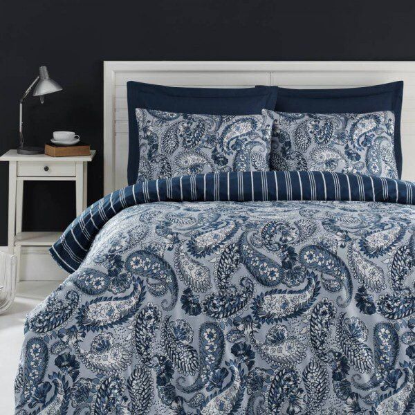 Luxart 200X220 Nevresi̇m Takimi Carol Denim