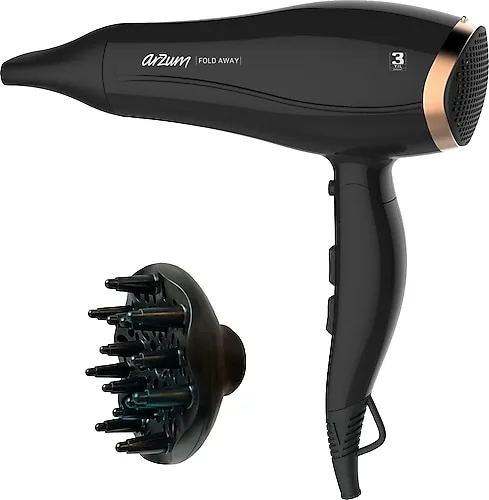 Arzum Fold Away Saç Kurutma Makinesi - Siyah - Görsel 1