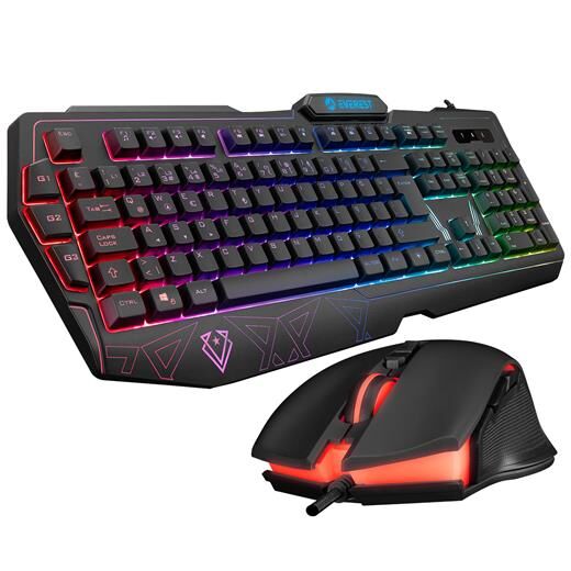 Everest Km-6168 Rgb Aydınlatmalı Q Oyuncu Klavye Mouse Seti-Everest Kktc