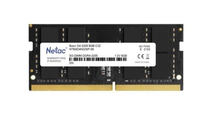 Bellek Netac Basic 8Gb 3200Mhz Ddr4 Ntbsd4N32Sp-08 Notebook Kktc