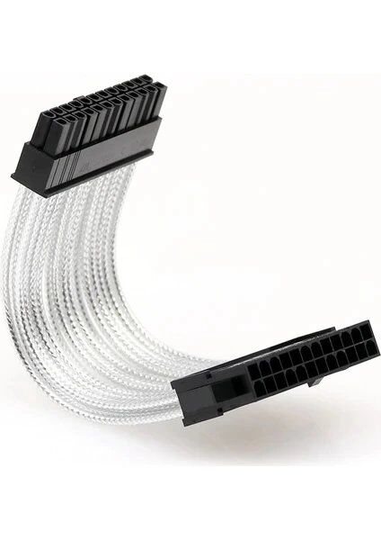 Kablo 24 Pın Cpu Power Uzatma Metal Örgülü 10 Cm Kktc