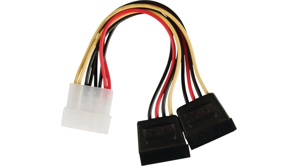 Kablo Molex Power To 2 X Sata - 15 Pin Hdd Power Dönüştürücü Kktc