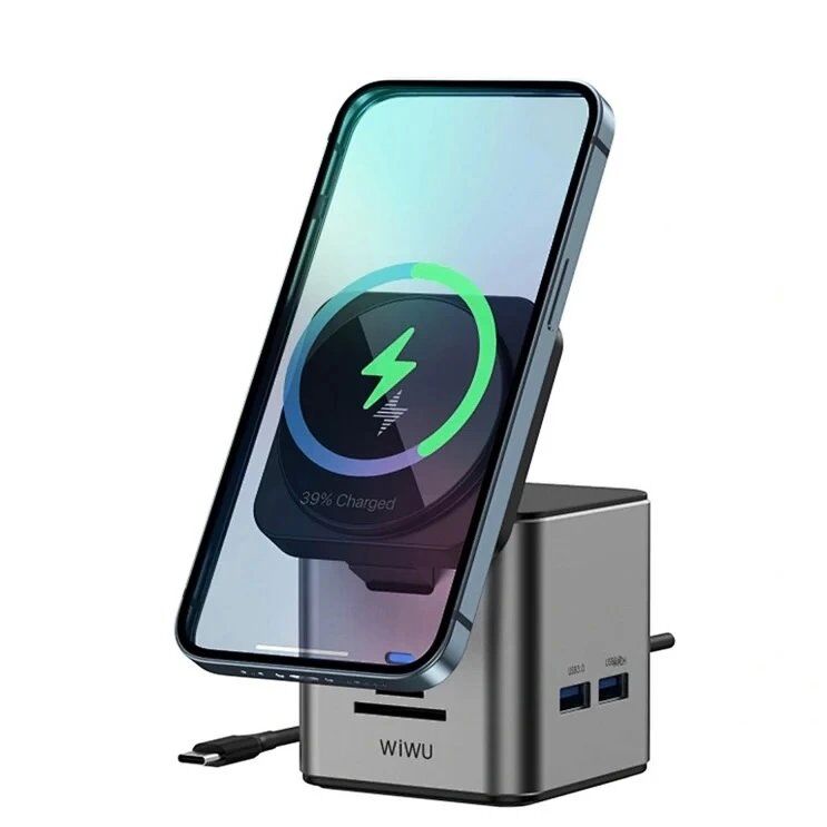 Wıwu Cube Hub 9İn1 Usb-C Dock Wıreless Charge Kktc