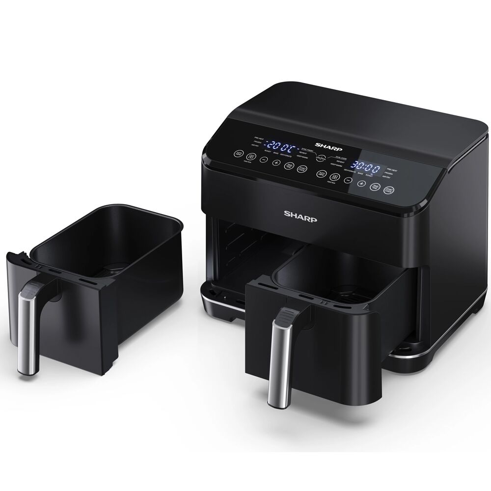 Hava Fritözü Sharp Çift Çekmeceli Dijital Kontrol Af-Gd82Ae-B Siyah Hava Fritözü Sharp Çift Çekmeceli Dijital Kontrol Af-Gd82Ae-B Siyah