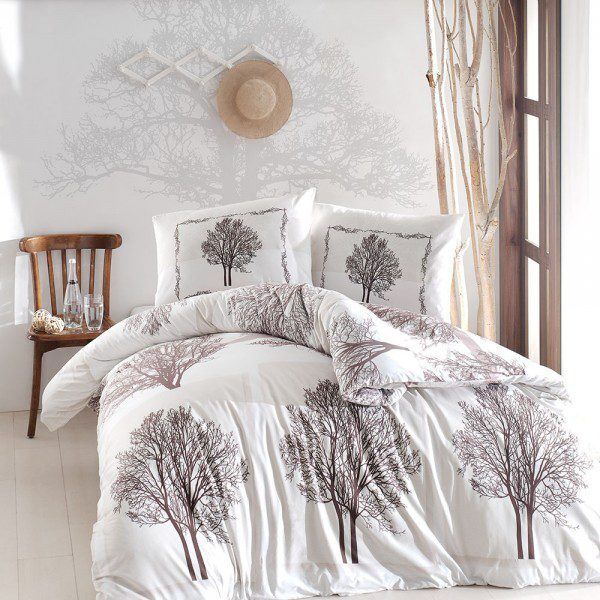 Altinbaşak – 200X220 Ranforce Nevresi̇m Takimi Tree Kahve