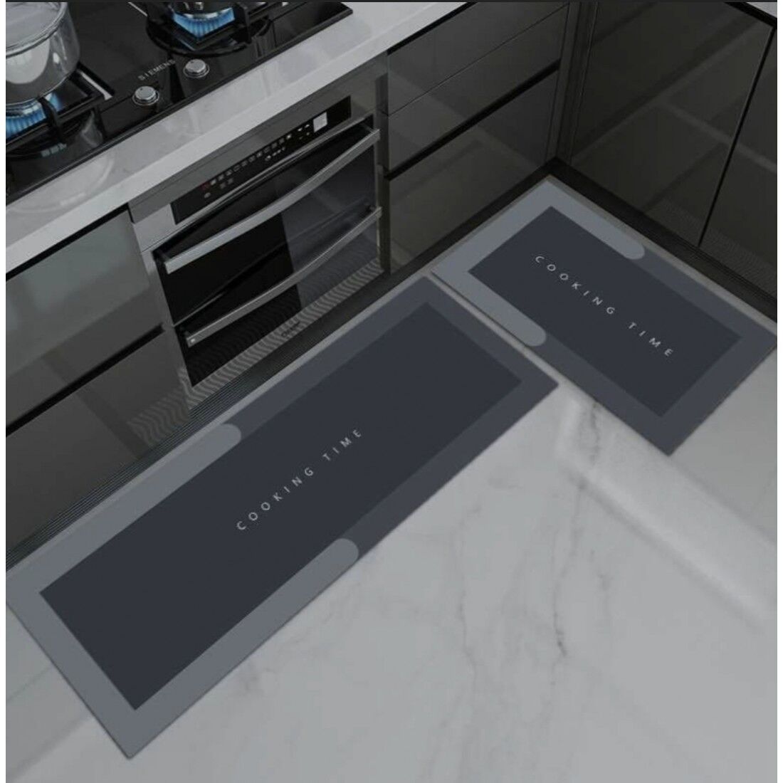 2’Li Set Su Emici Kaymaz Tabanlı Mutfak Ve Banyo Paspası (60×40 Ve 120X40) - Görsel 1
