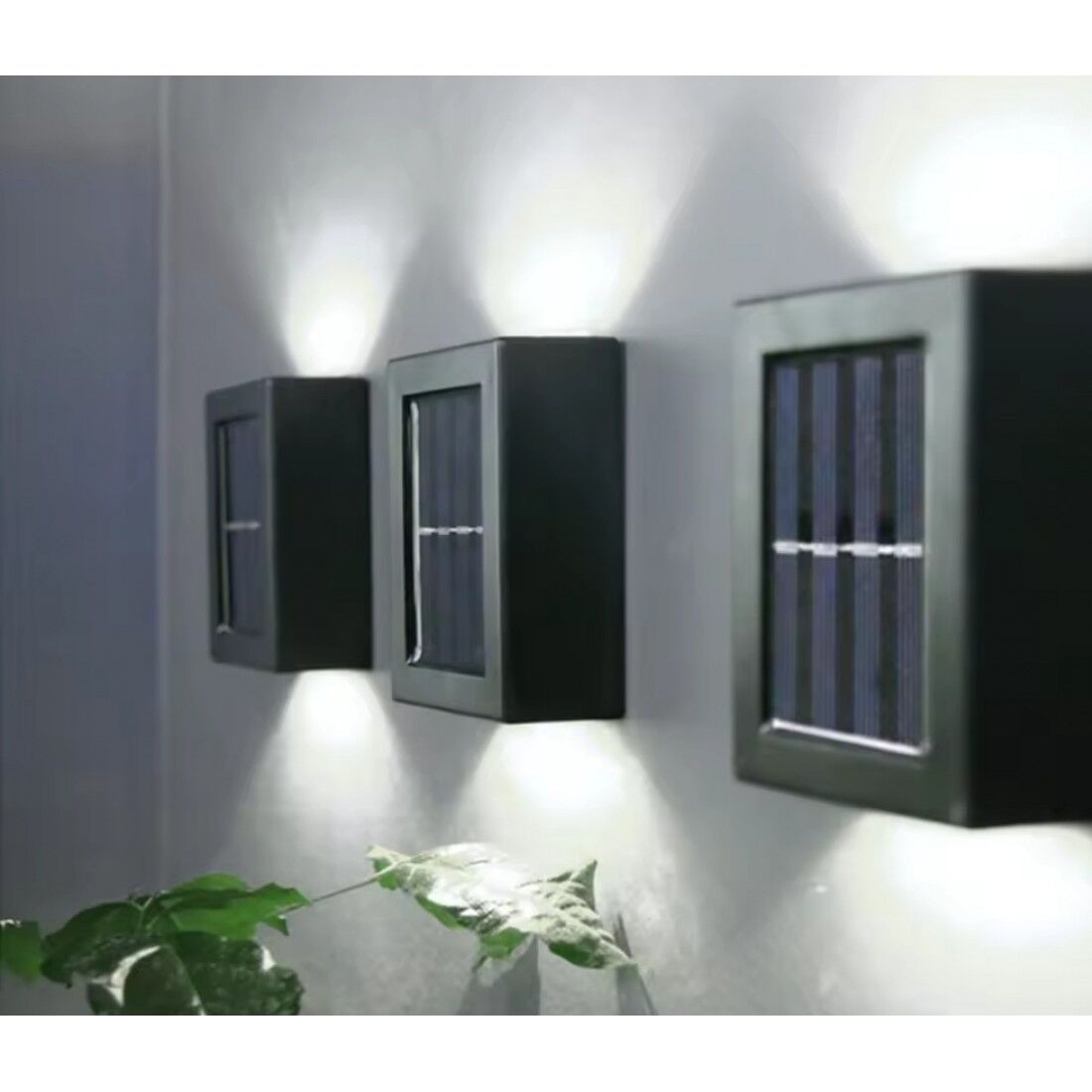 2’Li Paket Solar Led Çift Yönlü Duvar Lambası - Görsel 1
