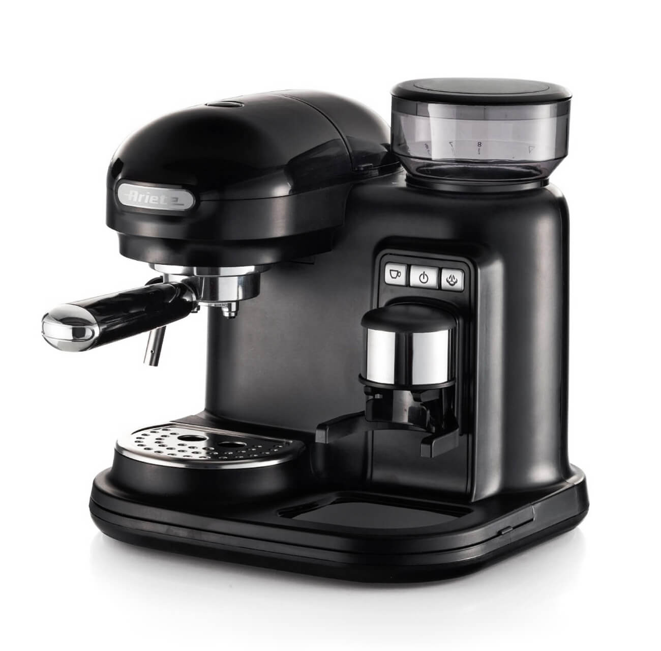 Ariete Moderna Espresso Makinesi. Entegre Kahve Öğütücülü. (Siyah)