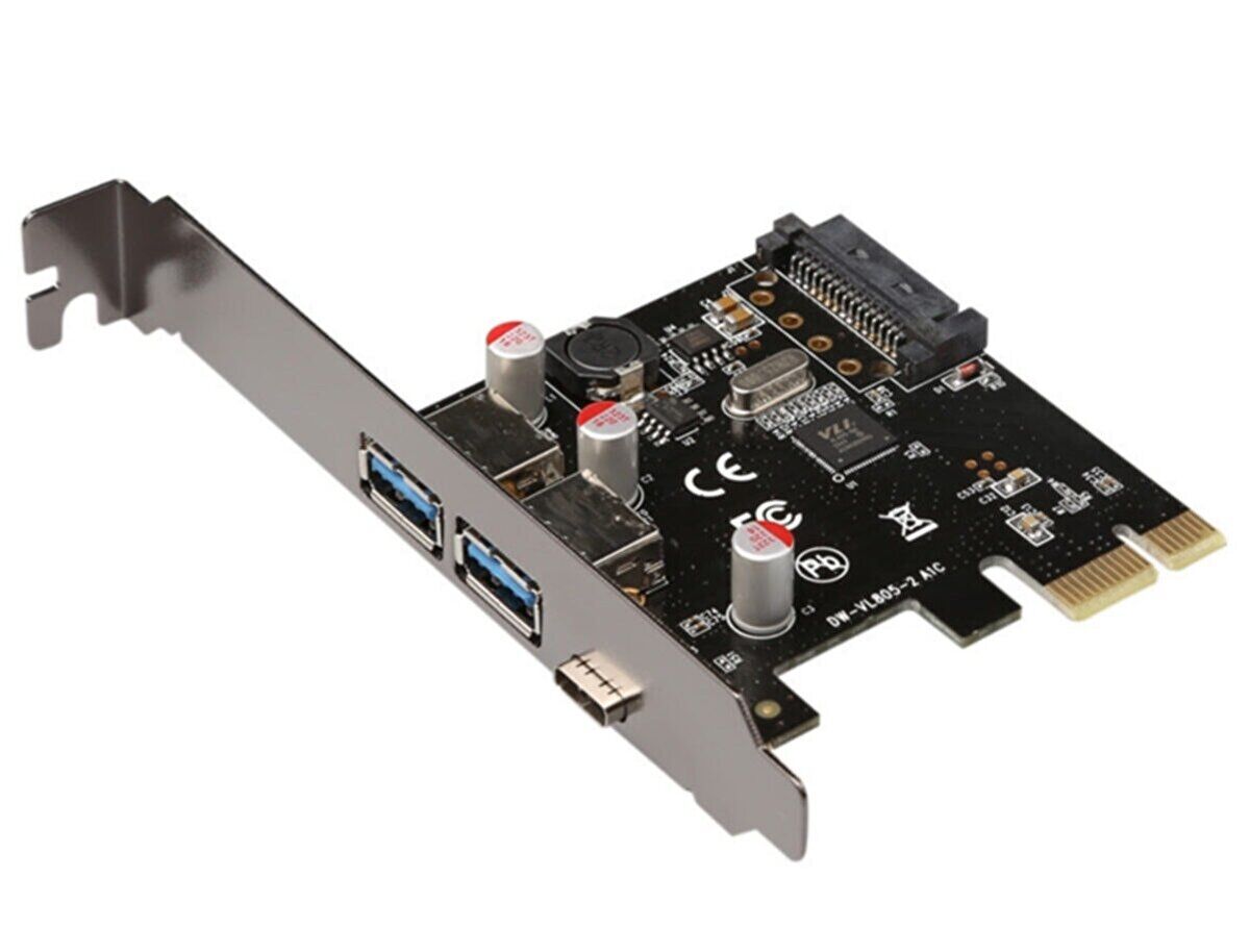 Aksesuar Pci-Exp Kart Usb 3.0 2 Port Type-C Usb3.1 1 Port Kktc