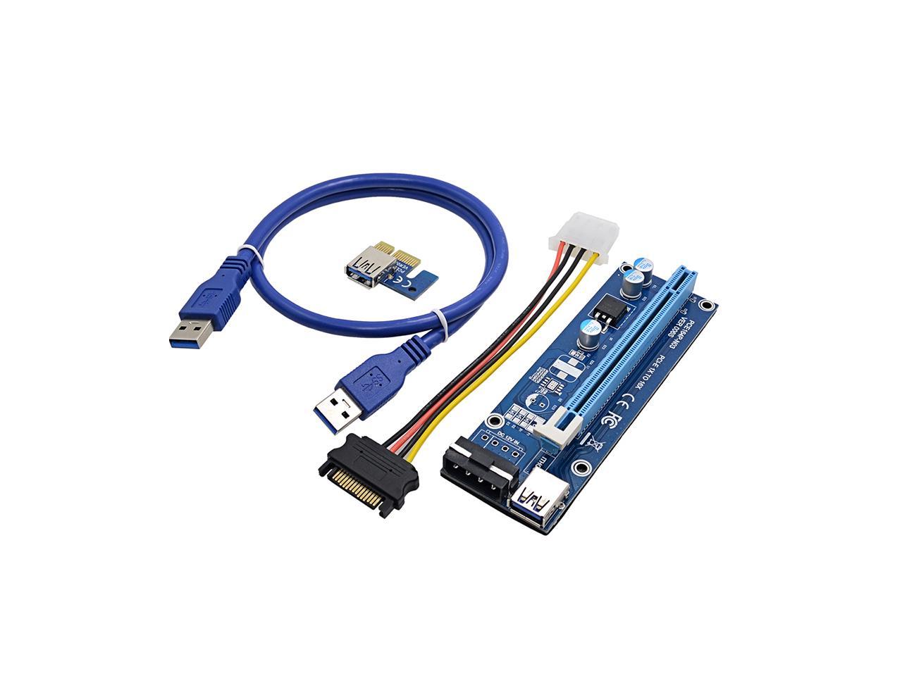 Aksesuar Riser Kart Pci-E 1X To 16X 6 Pin Ver008S Kktc