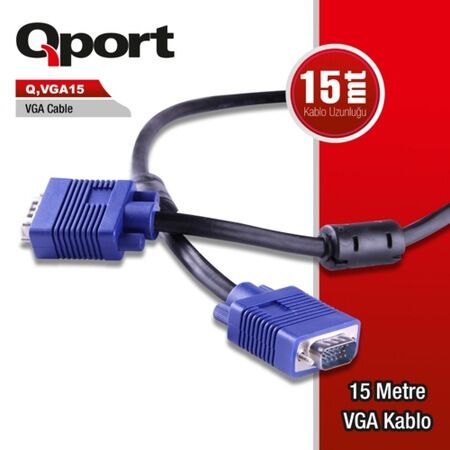Kablo Qport Q-Vga15 15Mt Vga Kktc