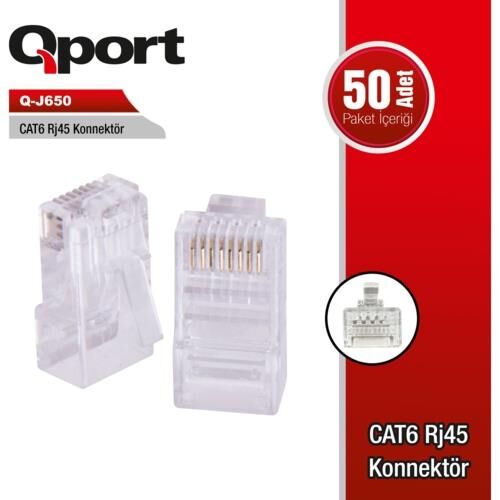 Qport Q-J650 Cat6 50'Lik Paket Kktc