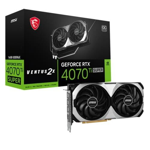 Ekran Karti Msi Rtx4070Ti Super Ventus 2X Oc 16Gb 256Bit Gddr6X Kktc