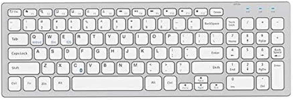 Everest Kb-80W Beyaz/Gümüş Ultra İnce Kablosuz Klavye Kktc