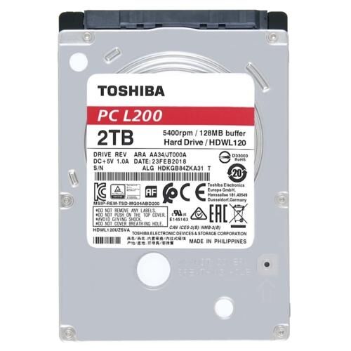 Hdd Toshiba 2.5&Amp;Quot; 2Tb L200 128Mb 5400Rpm Hdwl120Uzsva Kktc