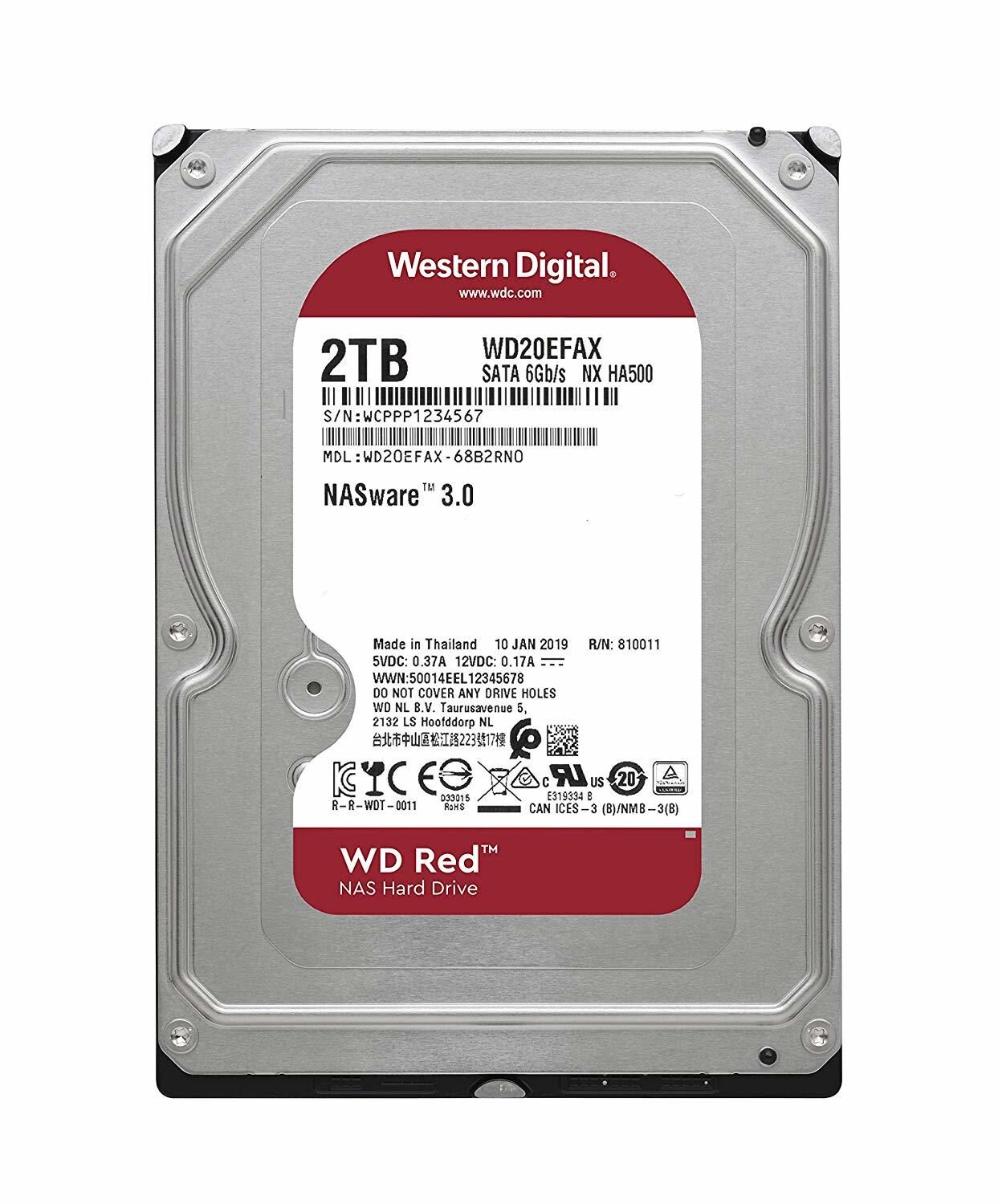 Hdd Wd 3.5 2Tb Red Wd20Efpx 64Mb 5400Rpm 7/24 Nas Kktc
