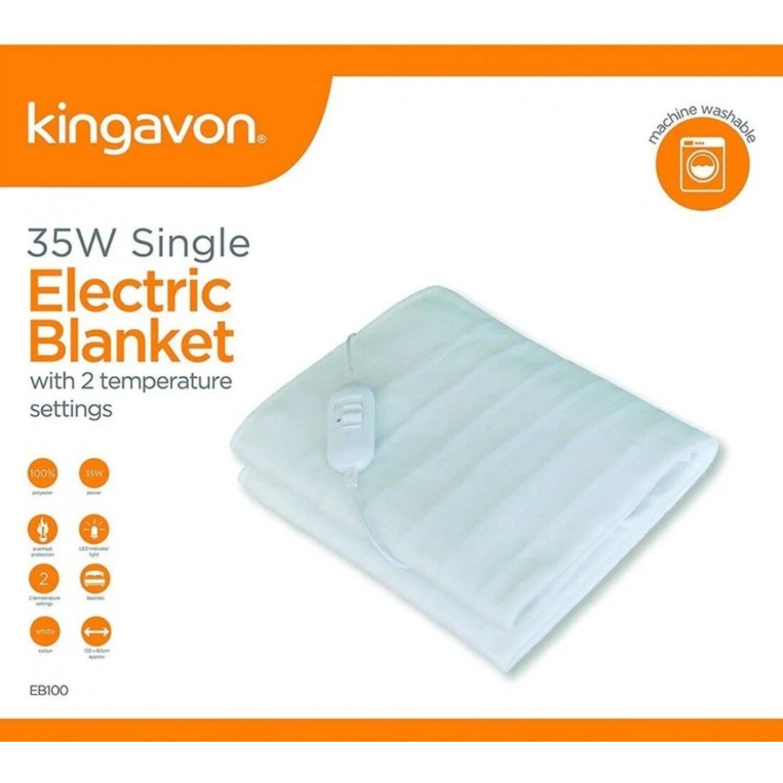 Kingavon 35W Tekli Elektrikli Battaniye - 120 X 60Cm - Görsel 1