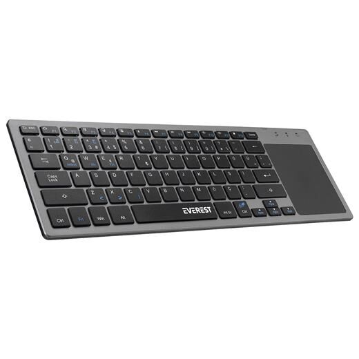 Everest Ekw-61 Bluetooth+ 2.4Ghz Toucpad Mouse Q Kablosuz Tv Klavye-Everest Kktc