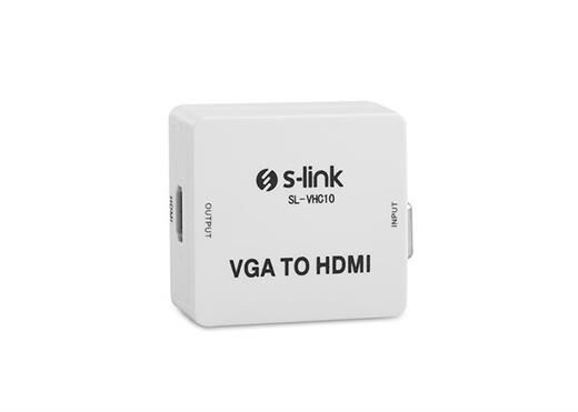 S-Link Sl-Vhc10 Vga To Hdmi Mini Model Dönüştürücü - Çoğaltıcı-S-Link Kktc