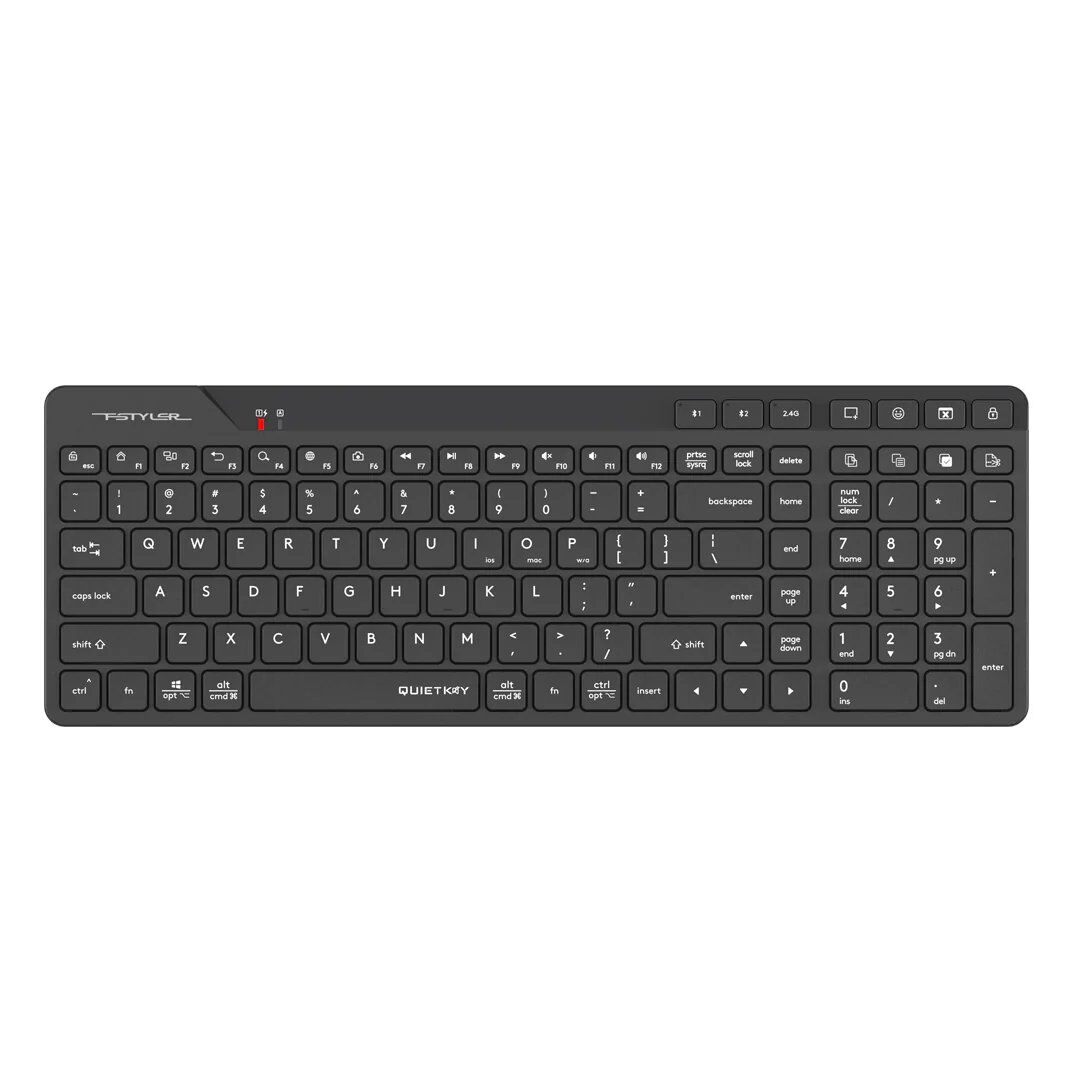 A4Tech Fbk27C As Bluetooth &Amp;Amp; 2.4G Wireless Keyboard Siyah Kktc