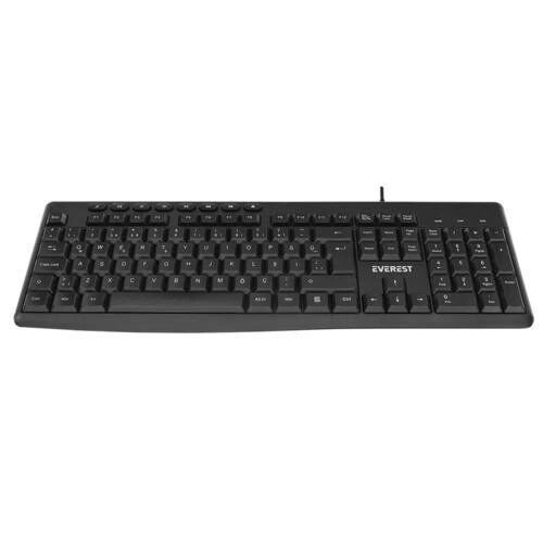 Klavye Everest Kb-619 Siyah/Gri Usb 2 Metre Kablolu Q Multimedia Kktc